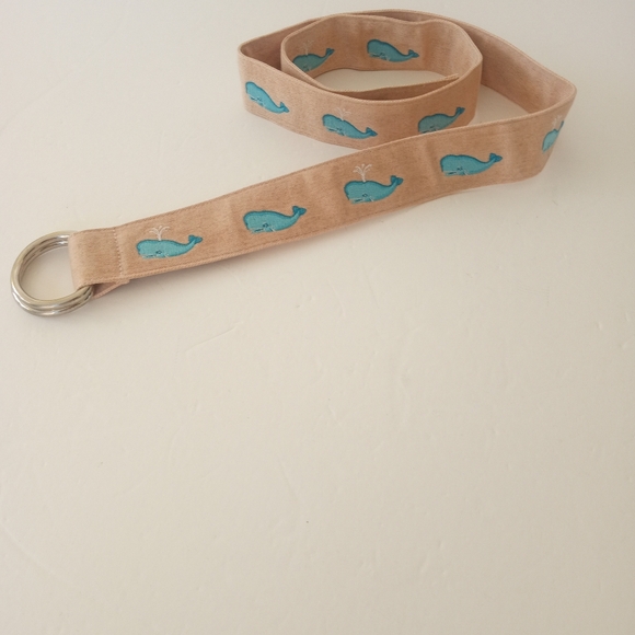 J. Crew Accessories - J. Crew Cotton Coastal Whale Belt | S/M